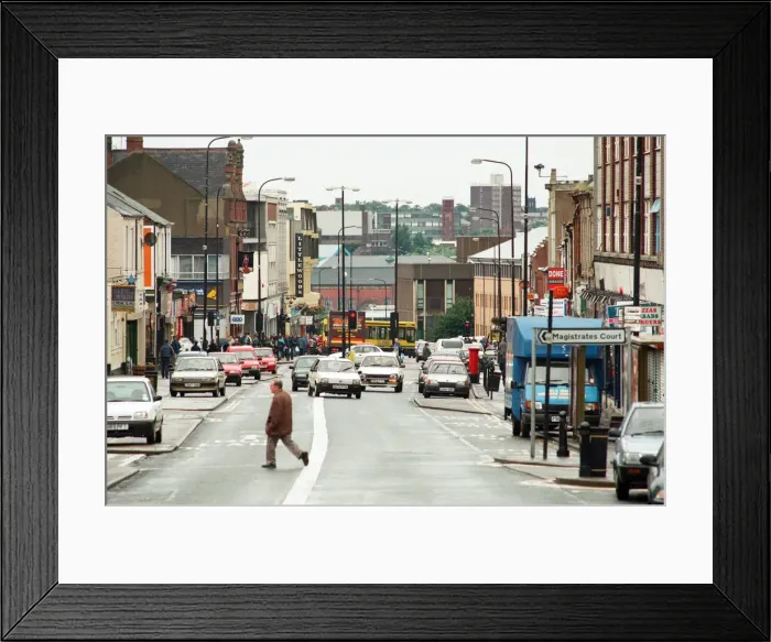 Framed Print : Gateshead High Street. 3rd August 1998