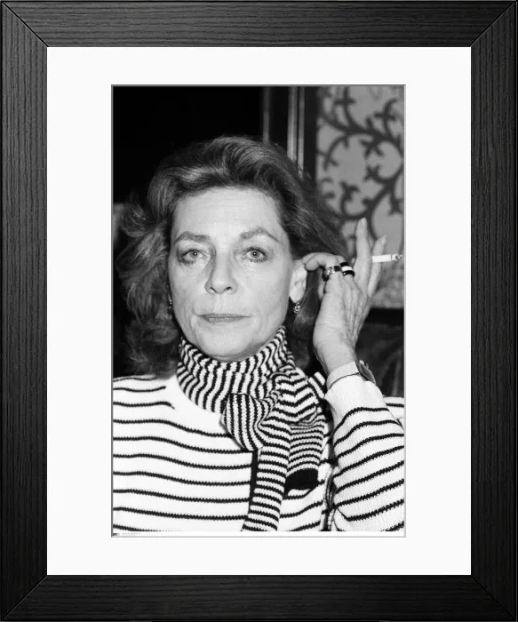 Framed Print : BPM MEDIA FILER Lauren Bacall pictured at a press conference at Birmingham