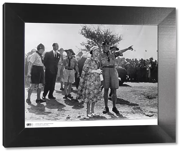 The Queen on her visit to Sutton Park during the World Scout Jamboree in 1957
