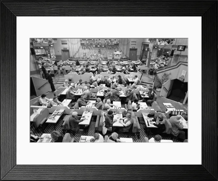 Framed Print : Coral Bingo Feature, Huddersfield, West Yorkshire. 7th December 1990 Framed Print : Coral Bingo Feature, Huddersfield, West Yorkshire. 7th December 1990