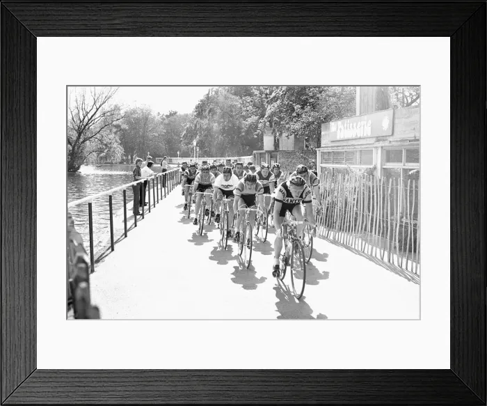 Framed Print : Action from the Clark Cable cycling road race at Cannon Park 28th May 1977 Framed Print : Action from the Clark Cable cycling road race at Cannon Park 28th May 1977