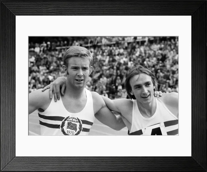 Framed Print : After the 200 metre race at the 1971 International Athletics at Crystal Palace Framed Print : After the 200 metre race at the 1971 International Athletics at Crystal Palace