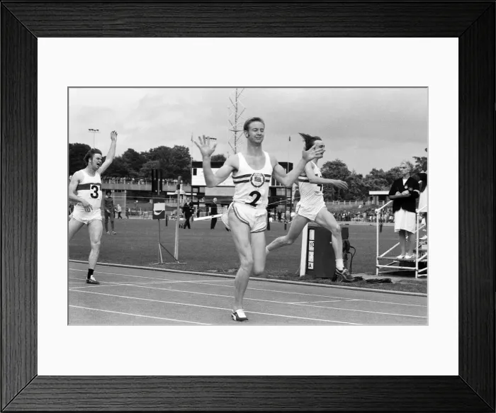 Framed Print : The finish of the 200 metre race at the 1971 International Athletics at Crystal Palace Framed Print : The finish of the 200 metre race at the 1971 International Athletics at Crystal Palace