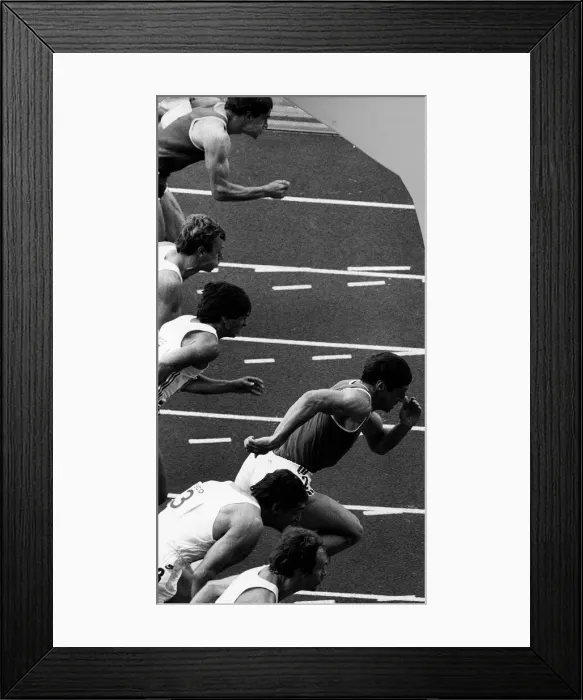 Framed Print : Allan Wells athletics start of race Framed Print : Allan Wells athletics start of race