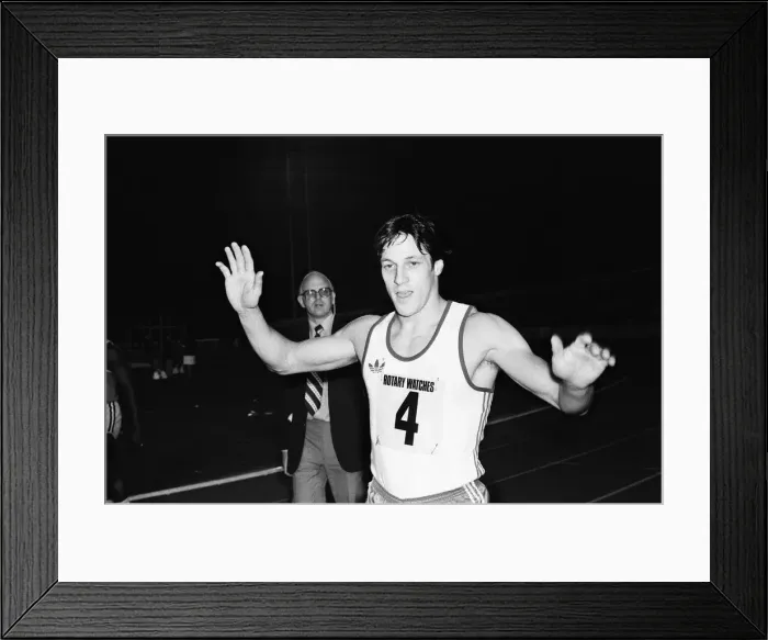 Framed Print : Allan Wells, winner, at the 1979 Crystal Palace Athletics. 30th August 1979