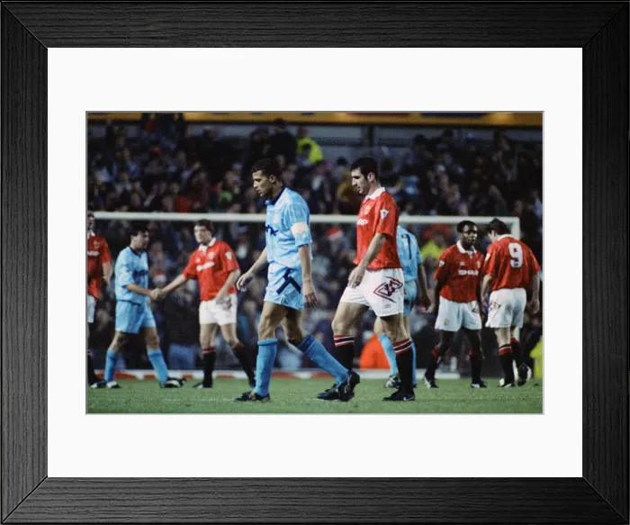 Framed Print : English Premier League match at Old Trafford. Manchester United 2 v Manchester City Framed Print : English Premier League match at Old Trafford. Manchester United 2 v Manchester City
