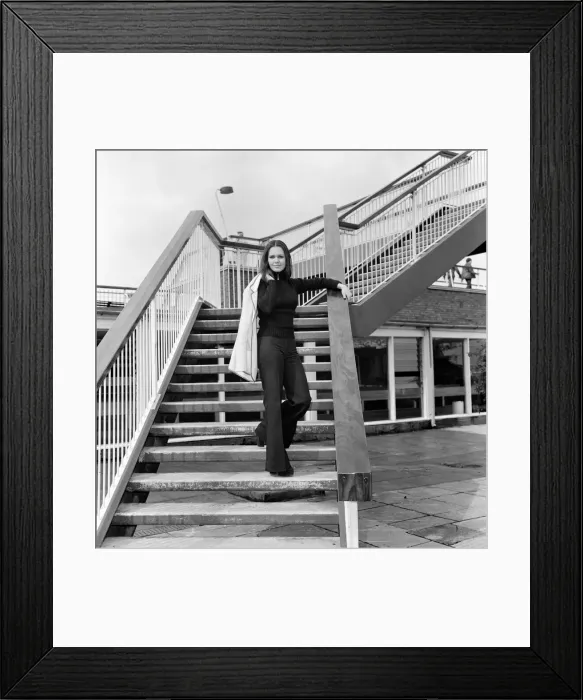 Framed Print : French singer Anne-Marie David, winner of the 1973 Eurovision Song Contest representing Framed Print : French singer Anne-Marie David, winner of the 1973 Eurovision Song Contest representing