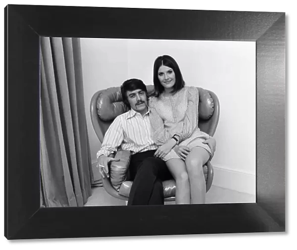Sandie Shaw with her husband Jeff Banks. 13th September 1969