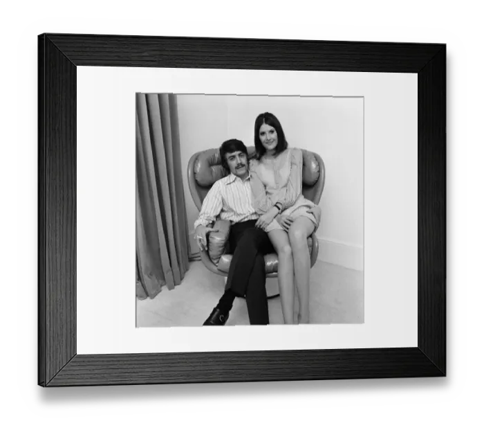 Framed Print : Sandie Shaw with her husband Jeff Banks. 13th September 1969