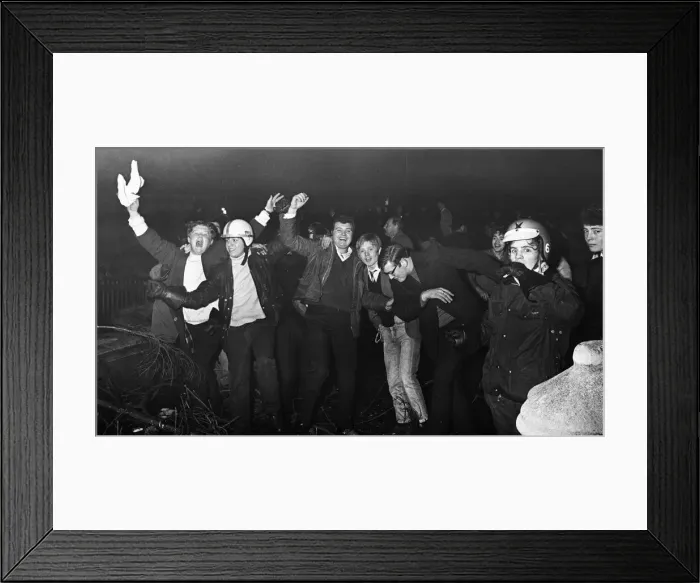 Framed Print : New Year Revellers in Chamberlain Square. December 31st 1968
