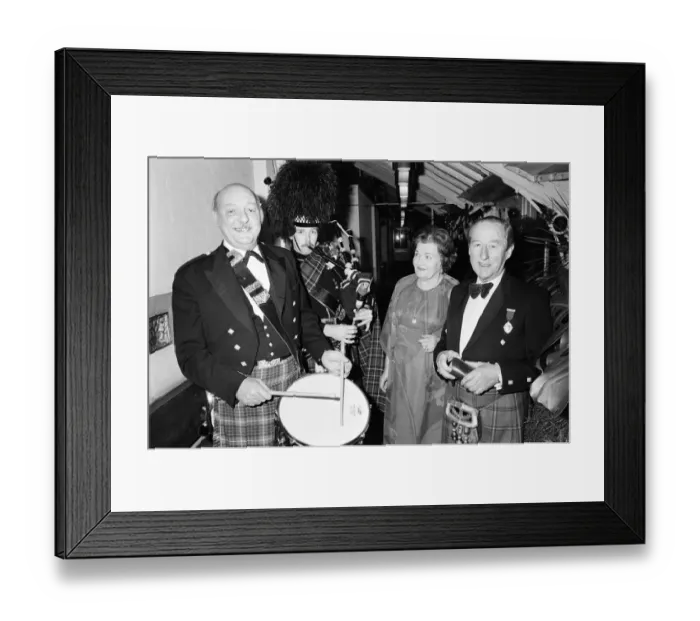 Framed Print : People celebrating New Years Eve at the Birmingham and Midland Scottish Society Hogmanay