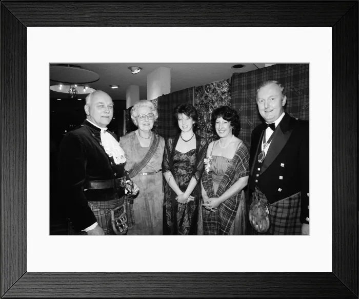 Framed Print : People celebrating New Years Eve at a Midland Scottish Hogmanay ball in Edgbaston