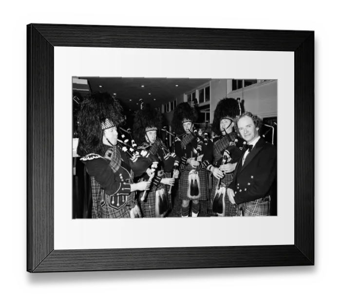Framed Print : People celebrating New Years Eve at the Birmingham and Midland Scottish Society Hogmanay
