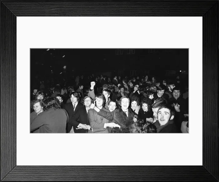 Framed Print : New Years revellers seen here singing Auld Lang Syne and celebrating see in 1970 in Framed Print : New Years revellers seen here singing Auld Lang Syne and celebrating see in 1970 in