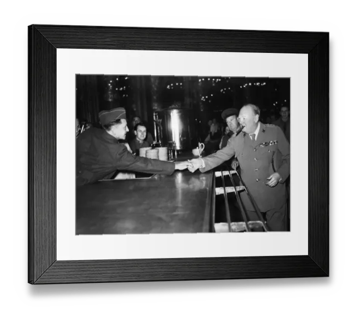 Framed Print : British Prime Minister Winston Churchill pictured on his visit to Paris France in
