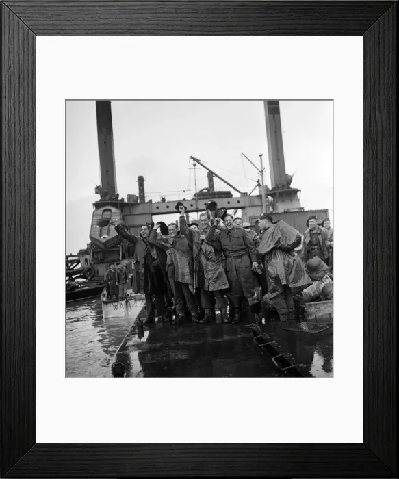 Framed Print : Visit of British Prime Minister Winston Churchill to Normandy in Northern France