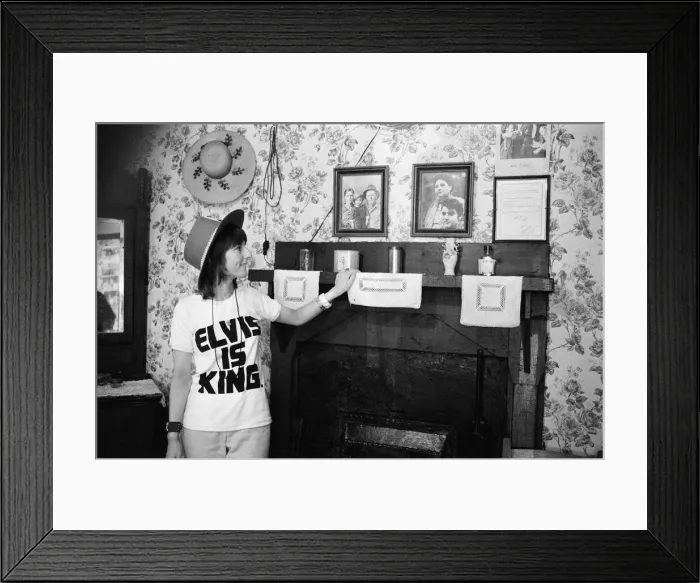 Framed Print : Norma Watt, aged 17, from Kincorth, Aberdeen, Scotland, part of the Elvis Presley Fan Framed Print : Norma Watt, aged 17, from Kincorth, Aberdeen, Scotland, part of the Elvis Presley Fan