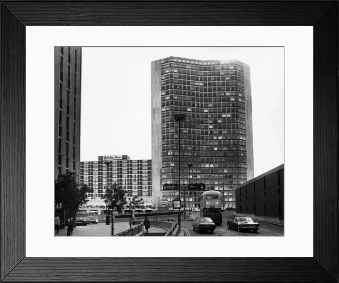 Framed Print : ATV Centre, Alpha Tower. Alpha Tower is a Grade II listed building which was designed as Framed Print : ATV Centre, Alpha Tower. Alpha Tower is a Grade II listed building which was designed as