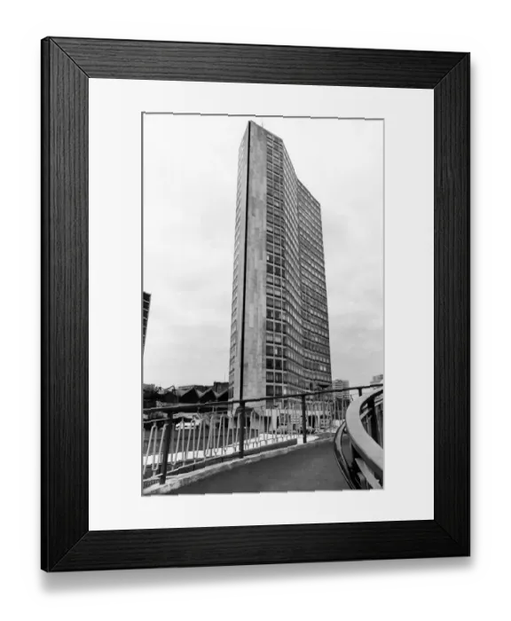 Framed Print : ATV Centre, Alpha Tower. Alpha Tower is a Grade II listed building which was designed as Framed Print : ATV Centre, Alpha Tower. Alpha Tower is a Grade II listed building which was designed as