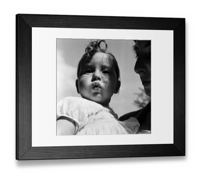 Framed Print : Melissa Nyman, aged nine months, whistles all day long and has been doing so for the past Framed Print : Melissa Nyman, aged nine months, whistles all day long and has been doing so for the past
