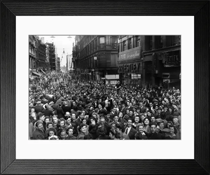 Framed Print : Victory in Europe Day, generally known as V-E Day, VE Day