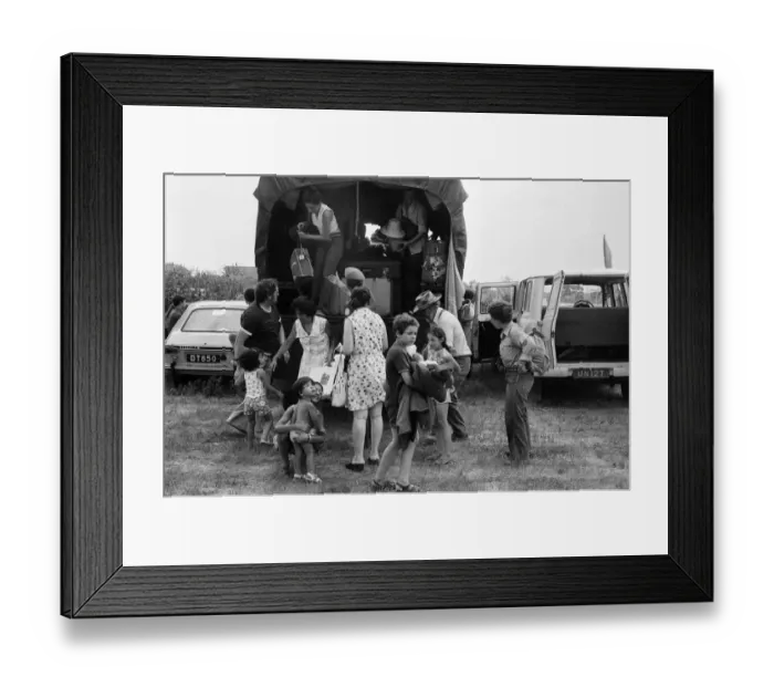 Framed Print : Evacuees unloading from a vehicle during the Turkish invasion of Cyprus. 22nd July 1974