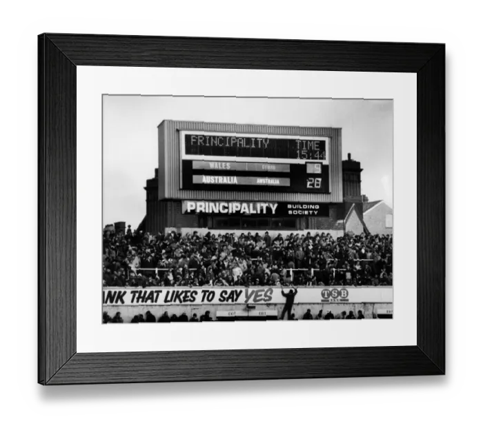 Framed Print : Australia 28-9 Wales, Australian 1984 rugby union tour of Britain and Ireland, Match 12 Framed Print : Australia 28-9 Wales, Australian 1984 rugby union tour of Britain and Ireland, Match 12