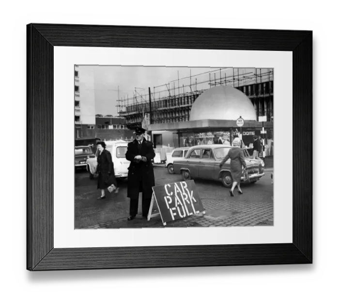 Framed Print : A sign of Christmas, as early as 10 o clock the Coventry Corporation car park Framed Print : A sign of Christmas, as early as 10 o clock the Coventry Corporation car park