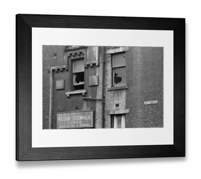 Framed Print : Derelict Building, Rottenrow, Glasgow, Scotland, 6th March 1971