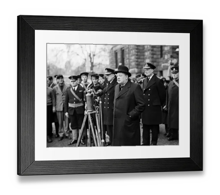 Framed Print : First Lord of the Admiralty Winston Churchill inspecting sailors from HMS Hardy on Horse Framed Print : First Lord of the Admiralty Winston Churchill inspecting sailors from HMS Hardy on Horse