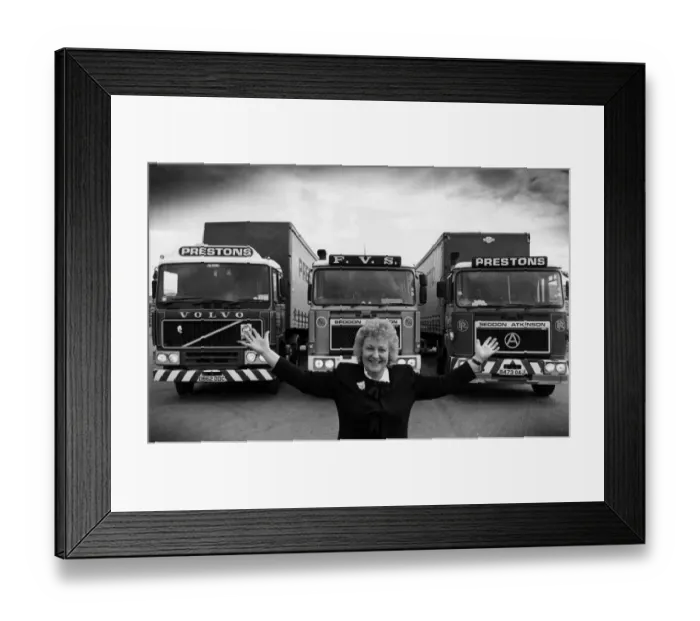 Framed Print : Anne Preston, who runs the commercial side of the Northallerton haulage firm Prestons of