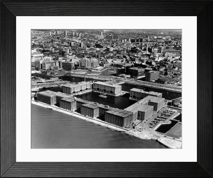 Framed Print : Aerial Views of Liverpool, Merseyside, 11th June 1987 Framed Print : Aerial Views of Liverpool, Merseyside, 11th June 1987