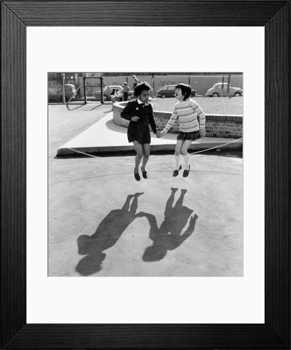 Framed Print : Children playing at Penton Junior School, Islington, North London, 11th March 1971 Framed Print : Children playing at Penton Junior School, Islington, North London, 11th March 1971