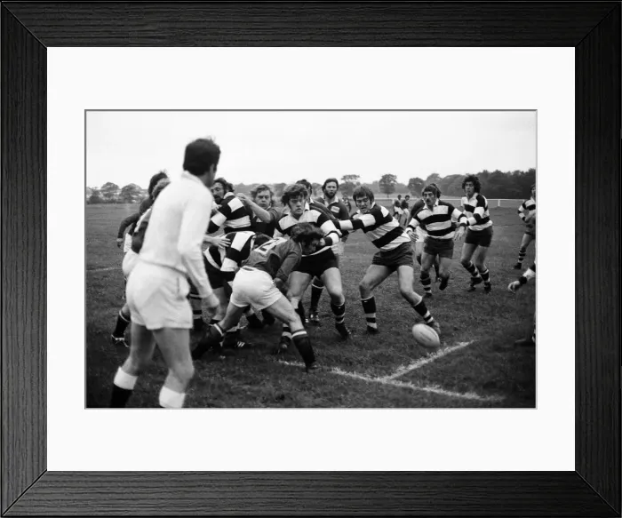 Framed Print : Rugby match, Birmingham v Coventry. 2nd October 1974 Framed Print : Rugby match, Birmingham v Coventry. 2nd October 1974