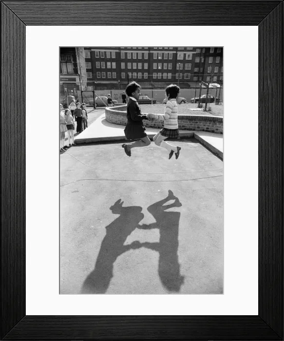 Framed Print : Children playing at Penton Junior School, Islington, North London, 11th March 1971 Framed Print : Children playing at Penton Junior School, Islington, North London, 11th March 1971