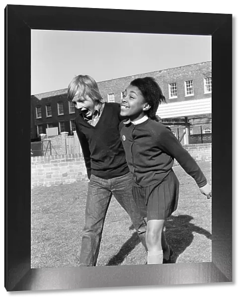 Children playing at Penton Junior School, Islington, North London, 11th March 1971