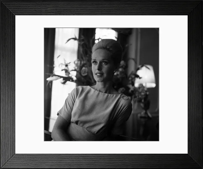 Framed Print : Tippi Hedren at Claridges Hotel. 23rd August 1963 Framed Print : Tippi Hedren at Claridges Hotel. 23rd August 1963