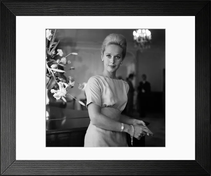 Framed Print : Tippi Hedren at Claridges Hotel. 23rd August 1963