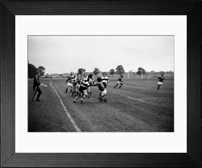 Framed Print : Rugby match, Birmingham v Coventry. 2nd October 1974 Framed Print : Rugby match, Birmingham v Coventry. 2nd October 1974