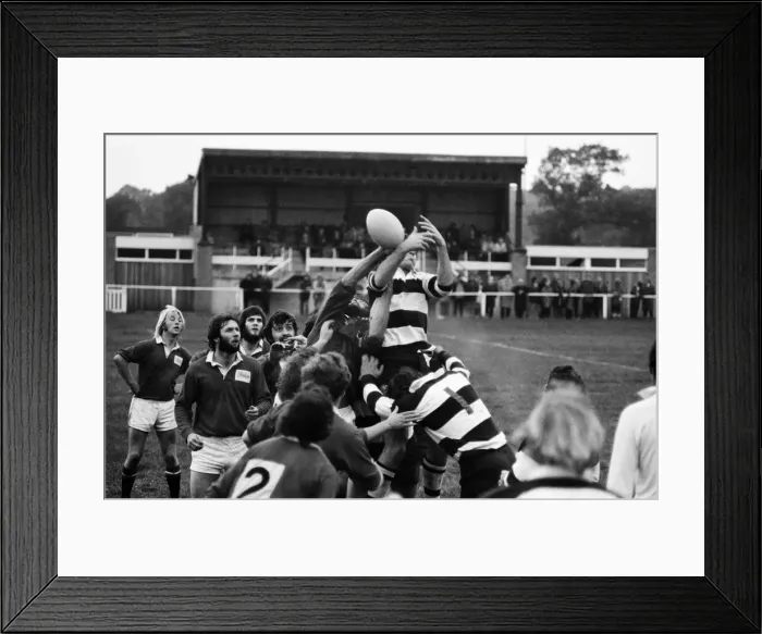 Framed Print : Rugby match, Birmingham v Coventry. 2nd October 1974 Framed Print : Rugby match, Birmingham v Coventry. 2nd October 1974