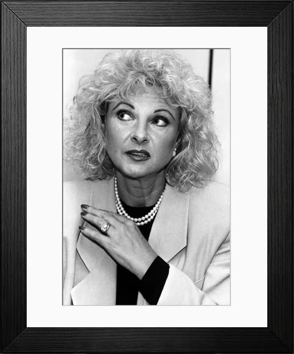 Framed Print : Mandy Rice-Davies, a former model and showgirl best known for her association with Framed Print : Mandy Rice-Davies, a former model and showgirl best known for her association with