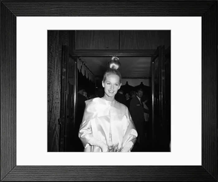 Framed Print : Tippi Hedren attends the premiere of The Birds at the Odeon Leicester Square