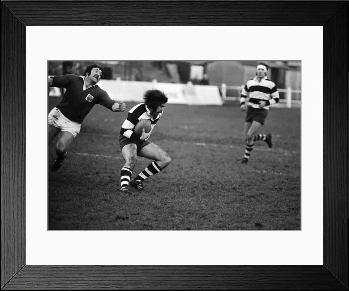 Framed Print : Rugby match, Llanelli v Coventry. 14th December 1974 Framed Print : Rugby match, Llanelli v Coventry. 14th December 1974