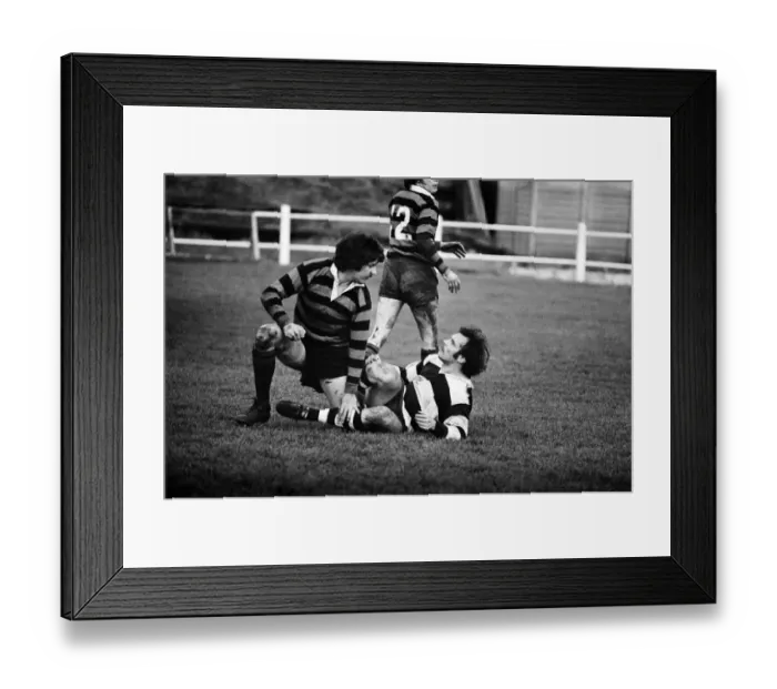 Framed Print : Rugby match, Blackheath v Coventry. 30th November 1974
