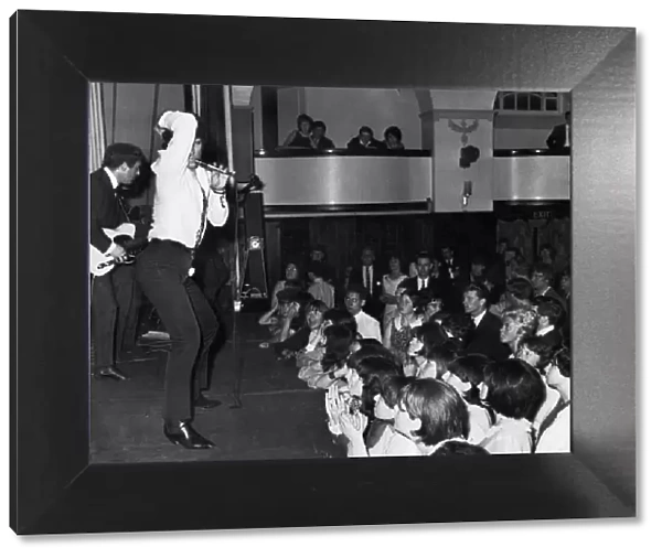 Tom Jones and his band performing at the Paget Rooms in Penarth. 7th July 1965