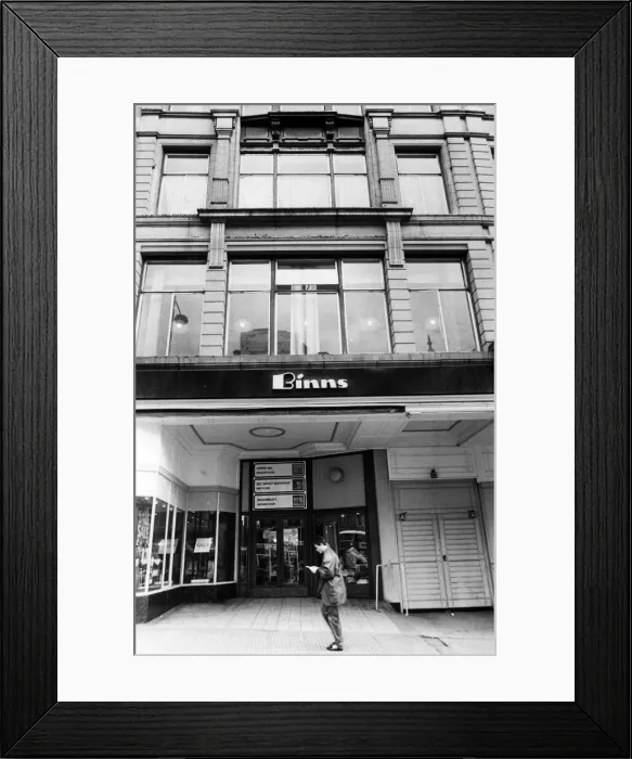 Framed Print : Binns Department Store, Newcastle, 4th November 1987