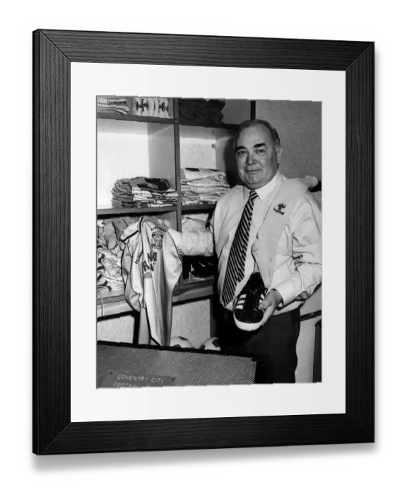 Framed Print : Peter Hill, former Coventry City winger, who is now the Sky Blues kit man Framed Print : Peter Hill, former Coventry City winger, who is now the Sky Blues kit man
