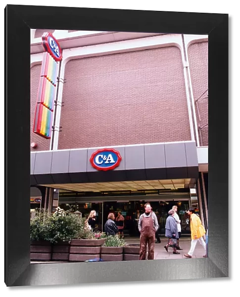 C&A, fashion retail clothing store, Princess Square, Newcastle, Circa April 1990