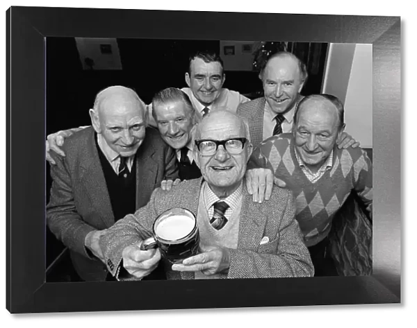 Cheers... Kirkheaton Cricket and Bowling Club veteran Mr Fred Taylor (centre