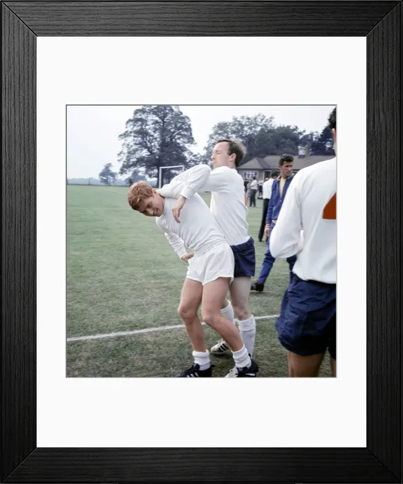 Framed Print : England team training session at Lilleshall ahead of the 1966 World Cup tournament Framed Print : England team training session at Lilleshall ahead of the 1966 World Cup tournament